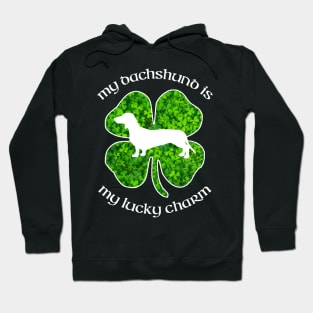 St Patrick's Day Dachshund Shirt "My Dachshund is my Lucky Charm" Hoodie